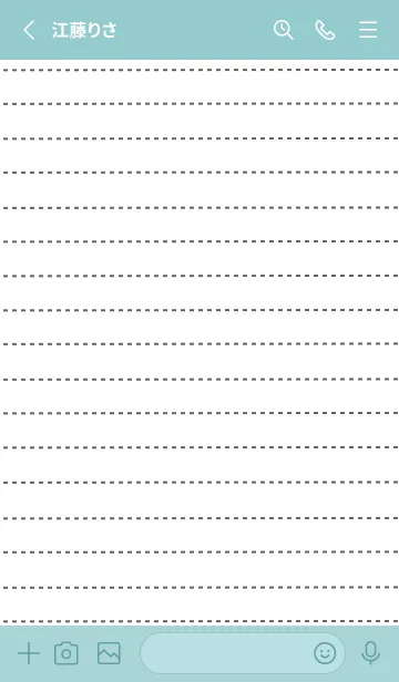 [LINE着せ替え] 点線ノートの着せかえ/ミントグリーンの画像2