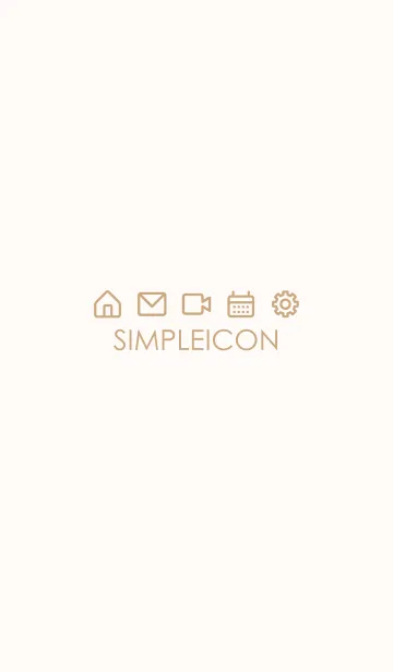 [LINE着せ替え] SIMPLE ICON -PINK BEIGE- 6の画像1
