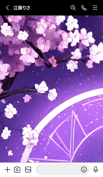 [LINE着せ替え] 月光夜桜#CG04。の画像2