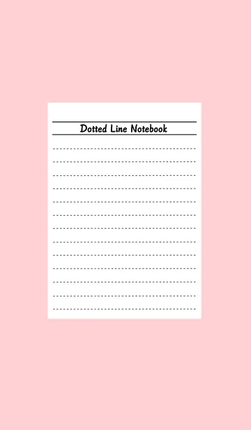 [LINE着せ替え] 点線ノートの着せかえ/ピンクの画像1