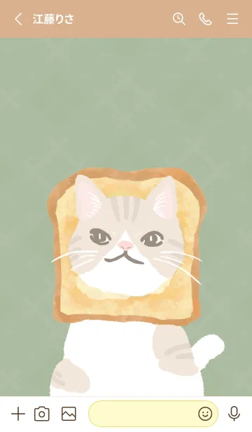 [LINE着せ替え] やんちゃ猫と食パンの画像2