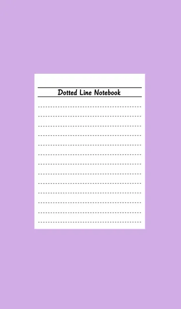 [LINE着せ替え] 点線ノートの着せかえ/パープルの画像1