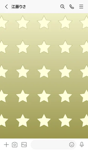 [LINE着せ替え] パステルイエロー☆鶯色/TKCJの画像2