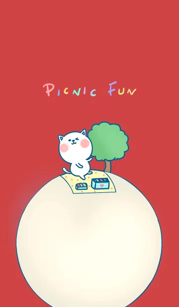 [LINE着せ替え] Picnic Fun J-Red (Be3)の画像1