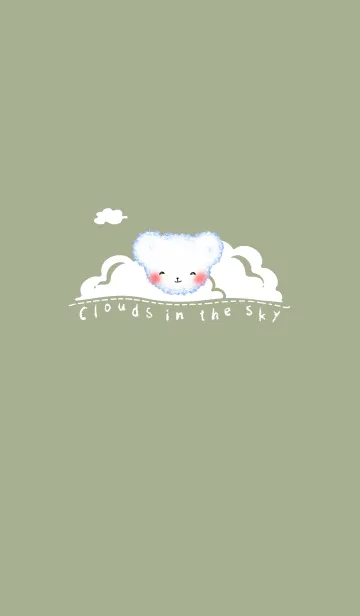 [LINE着せ替え] Cloud Bear J-Mustard Green (Br2)の画像1