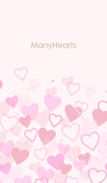 [LINE着せ替え] Many Hearts-PINK 6の画像1