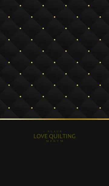 [LINE着せ替え] LOVE QUILTING BLACK 29の画像1