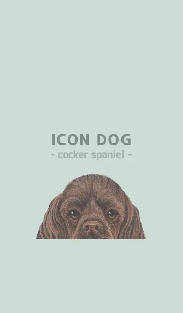 [LINE着せ替え] ICON DOG - コッカー - PASTEL GR/03の画像1