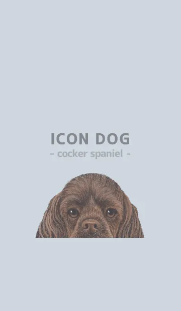 [LINE着せ替え] ICON DOG - コッカー - PASTEL BL/03の画像1