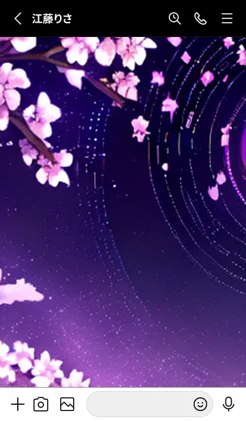 [LINE着せ替え] 月光夜桜#CG023。の画像2