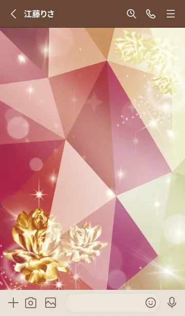 [LINE着せ替え] ボルドー : 運気上昇！クリスタルローズの画像2