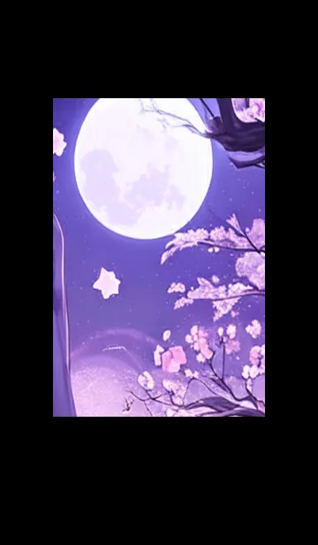 [LINE着せ替え] 月光夜桜#CG018。の画像1
