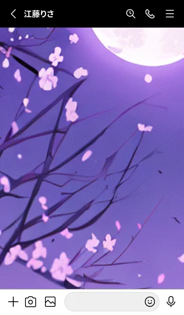 [LINE着せ替え] 月光夜桜#CG016。の画像2