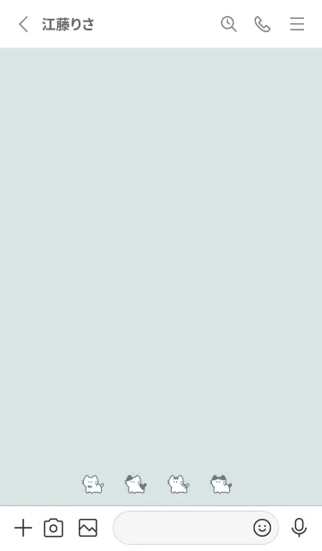 [LINE着せ替え] ちいさな猫。ライトブルーの画像2