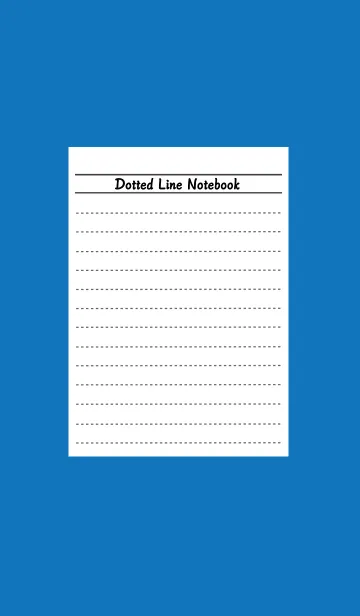 [LINE着せ替え] 点線ノートの着せかえ/ブルー/ホワイトの画像1