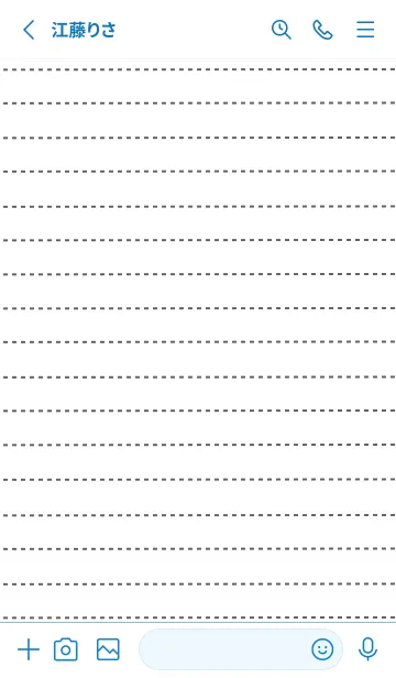 [LINE着せ替え] 点線ノートの着せかえ/ブルー/ホワイトの画像2