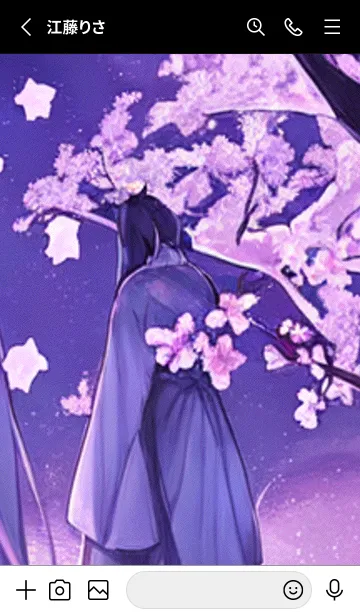 [LINE着せ替え] 月光夜桜#CG014。の画像2