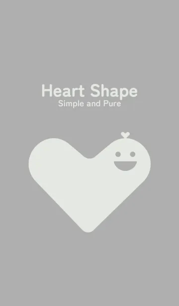[LINE着せ替え] Heart Shape シルバーグレイの画像1
