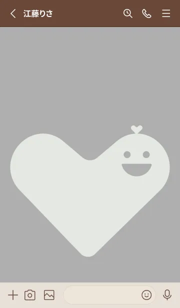[LINE着せ替え] Heart Shape シルバーグレイの画像2