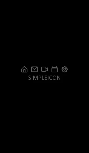 [LINE着せ替え] SIMPLE ICON -BLACK- 7の画像1