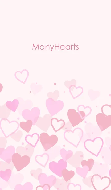 [LINE着せ替え] Many Hearts-PINK 7の画像1