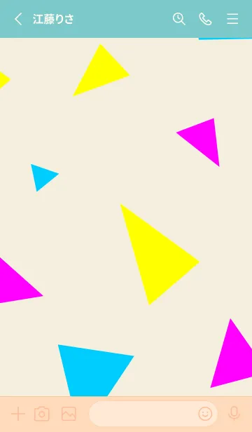 [LINE着せ替え] 3色三角19の画像2