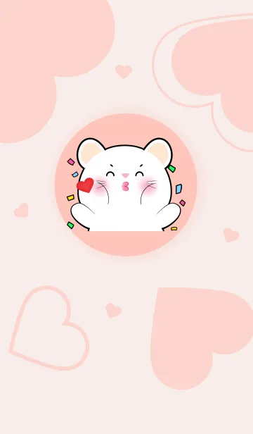 [LINE着せ替え] Simple White Mouse Love You Theme (JP)の画像1