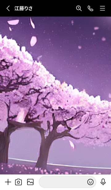 [LINE着せ替え] 月光夜桜#CI319。の画像2