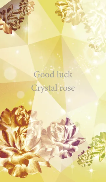 [LINE着せ替え] 黄色 : 運気上昇！クリスタルローズの画像1