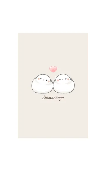 [LINE着せ替え] シマエナガ カップル -ブラウン-の画像1