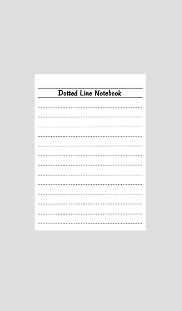 [LINE着せ替え] 点線ノートの着せかえ/グレイの画像1