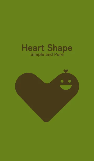 [LINE着せ替え] Heart Shape 苔色の画像1