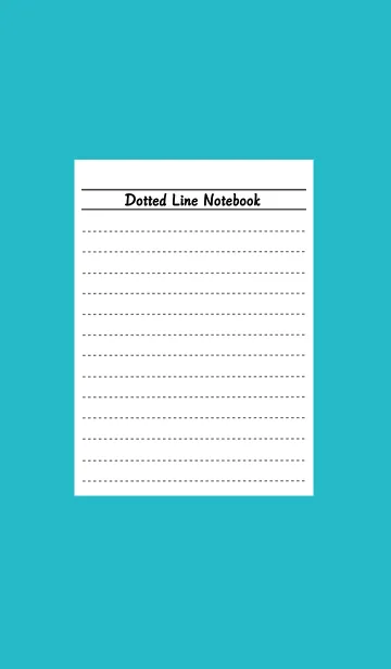 [LINE着せ替え] 点線ノートの着せかえ/ターコイズブルーの画像1