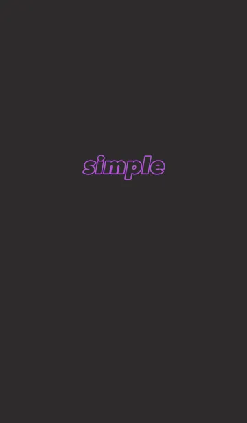 [LINE着せ替え] SIMPLE LOGO /黒パープルの画像1