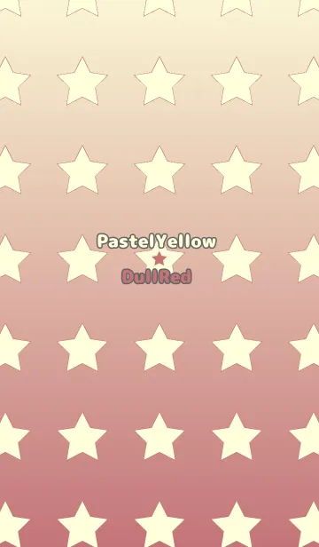 [LINE着せ替え] パステルイエロー☆くすみレッド/TKCJの画像1