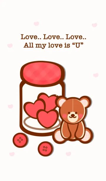 [LINE着せ替え] Mini bear mini heart 3の画像1