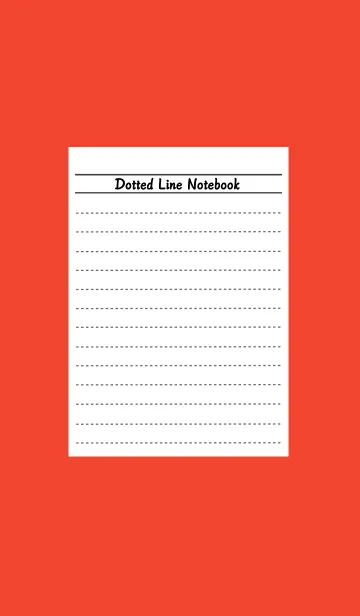 [LINE着せ替え] 点線ノートの着せかえ/レッドの画像1