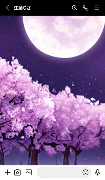 [LINE着せ替え] 月光夜桜#CI39。の画像2