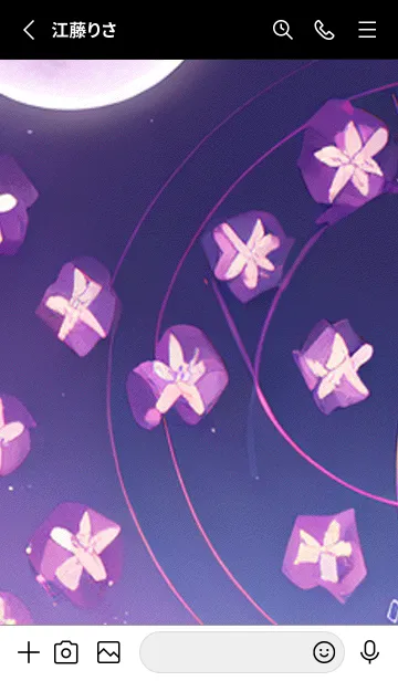 [LINE着せ替え] 月光夜桜#CI38。の画像2