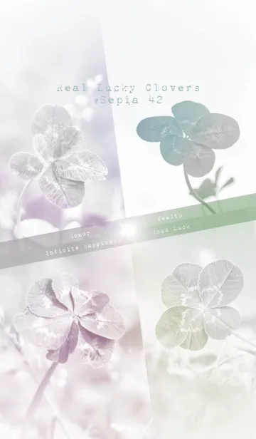[LINE着せ替え] Real Lucky Clovers #sepia 42の画像1
