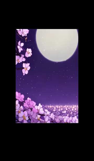 [LINE着せ替え] 月光夜桜#CI34。の画像1