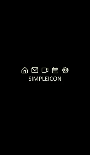 [LINE着せ替え] SIMPLE ICON -BLACK- 8の画像1
