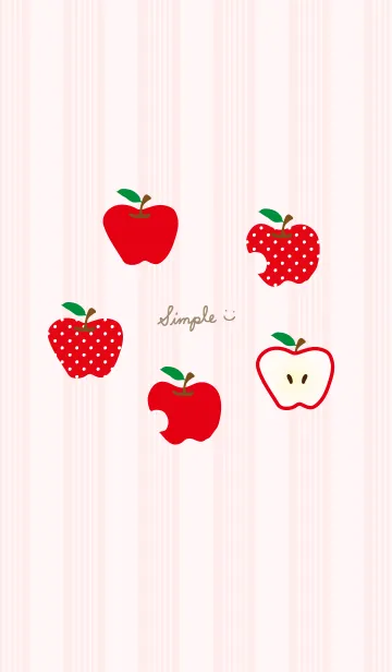 [LINE着せ替え] りんご シンプルかわいい4の画像1