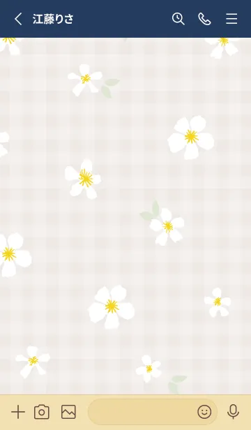 [LINE着せ替え] 白い花 大人カラー23の画像2
