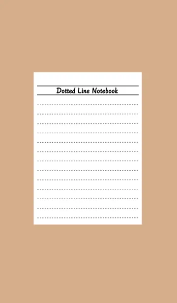 [LINE着せ替え] 点線ノートの着せかえ/カフェモカカラーの画像1