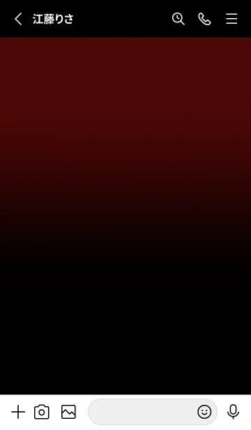 [LINE着せ替え] Black & Wine Red Theme V3 (JP)の画像2