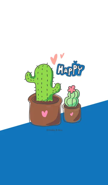 [LINE着せ替え] Succulent J-White (bw4)の画像1