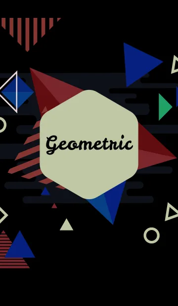 [LINE着せ替え] Modern Geometric Blackの画像1