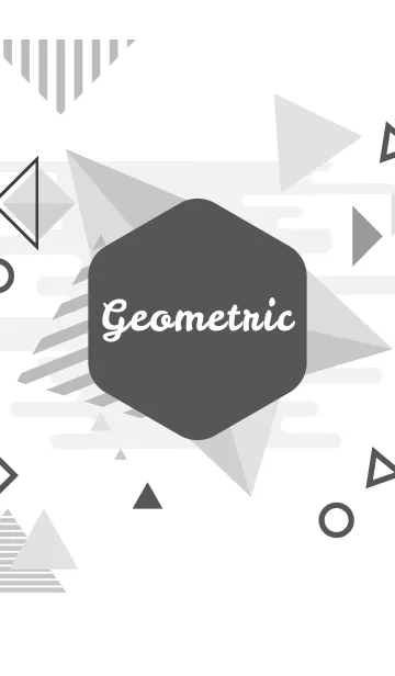 [LINE着せ替え] Modern Geometric Grayscaleの画像1