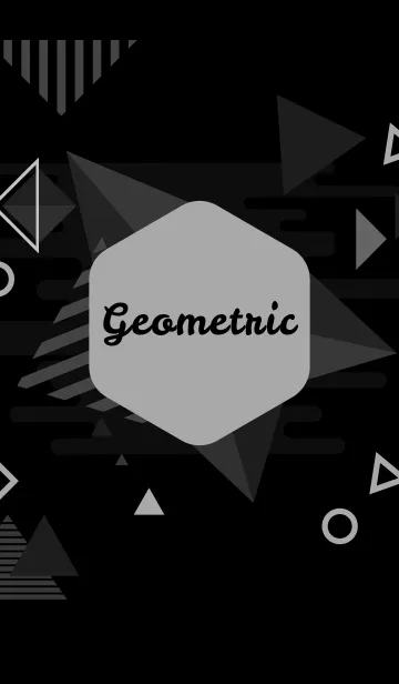 [LINE着せ替え] Modern Geometric Black & Grayの画像1